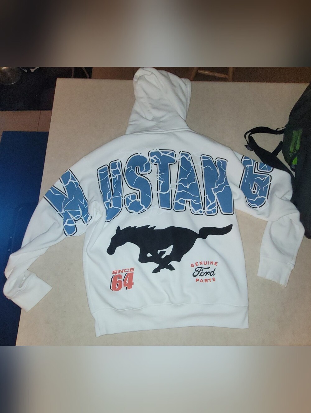 Ford Mustang White Hoodie